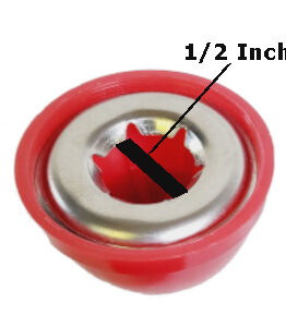 Hub Cap for Radio Fly wagon Steel and Wood ONLY wheel toy 1/2" RED (ONE CAP ONLY)