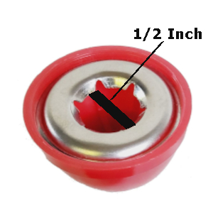 Hub Cap for Radio Fly wagon Steel and Wood ONLY wheel toy 1/2" RED (ONE CAP ONLY)