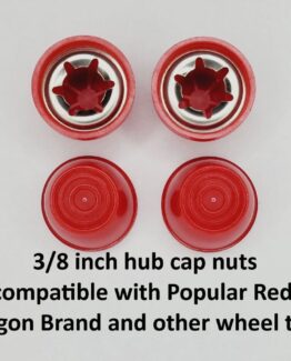 Hub Cap for Radio Fly Vintage Wheel Toys -fits 3/8 inch Axle, RED 4-pk